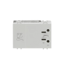 ABB - Presa rasoio con trasformatore d'isolamento, 230V~ 50/60Hz. Output 125V~ (standard americano) o 230V~ (tipo P11). Bianco - Chiara.