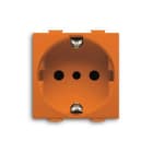 ABB - Presa 2P+E 16A 250V~ P30 Arancione Senza Impronta Tipo Italiano Chiara Unel - Chiara