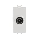 ABB - TV coaxial socket, direct, male IEC connector ø 9.5 mm, insulated type End socket White - Chiara PRESA COAX DIRETTA, CONN. MASCHIO