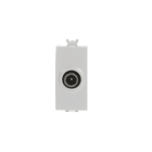 ABB - Presa TV/SAT coaxial diretta maschio IEC ø 9.5 mm, con passaggio corrente diretta Bianca - Chiara, connettore CC.