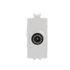 ABB - TV/SAT coaxial socket, feedthrough, male IEC connector ø 9.5 mm, attenuation 7dB Loop-through socket White - Chiara PRESA COAX PASSANTE, CONN. MASCHIO, 7DB.