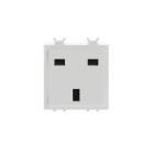 ABB - Presa 2P+T 13A Standard UK British White Chiara.