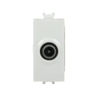 ABB - TV/SAT coaxial socket, feedthrough, male IEC connector ø 9.5 mm, attenuation 14dB Loop-through socket White - Chiara, PRESA COAX PASSANTE, CONN. MASCHIO, 14DB.