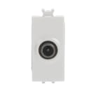 ABB - TV/SAT coaxial socket, feedthrough, male IEC connector ø 9.5 mm, attenuation 18dB Loop-through socket White - Chiara PRESA COAX PASSANTE, CONN. MASCHIO, 18DB.