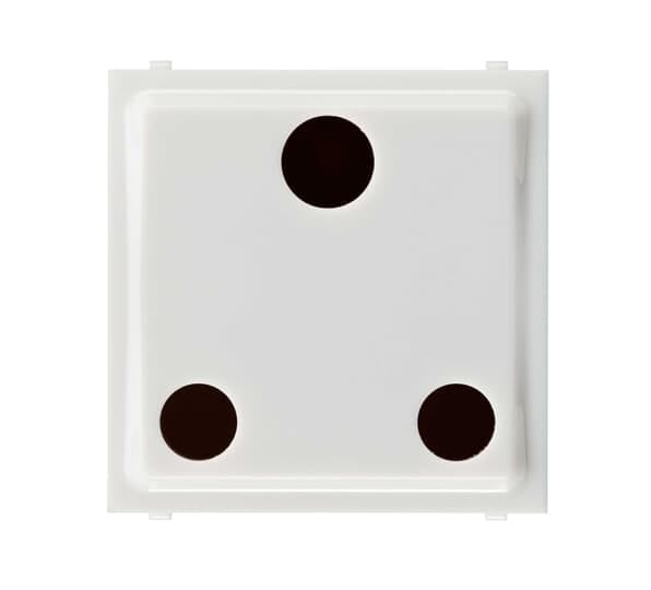 ABB - Presa 2P+T 16A Standard UK Without Imprint British White Chiara.