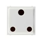 ABB - Presa 2P+T 16A Standard UK Without Imprint British White Chiara.