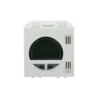 ABB - Termostato elettronico estate/inverno, relay output 1 NO contact 8A (AC1)/2A (AC15) - Alimentazione 230V~ 50/60Hz Heater 0gang Button Clear white - Chiara.