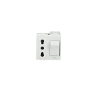 ABB - Presa Bival. Interbl.+Aut. Magnet. 2P+E socket outlet, 16A - 250V, interlocked with MCB, P17/11 Without imprint Italian type Bipasso White - Chiara