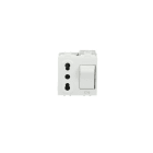ABB - Presa Bival. Interbl.+Aut. Magnet. 2P+E socket outlet, 16A - 250V, interlocked with MCB, P17/11 Without imprint Italian type Bipasso White - Chiara