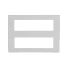 ABB - Placca 7+7 moduli, bianco, cornice bianca 1-gang(s) - Chiara