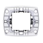 ABB - 2-module support with screws for rectangular or round box (screw distance 60mm) 1 gang Silver - Chiara SUPPORTO 2 MOD., CON VITI SCATOLA QUADRA