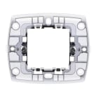 ABB - 2-module support with screws for rectangular or round box (screw distance 60mm) 1 gang Silver - Chiara SUPPORTO 2 MOD., CON VITI SCATOLA QUADRA