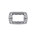 ABB - Supporto 3 moduli per scatola rettangolare (distanza centrale 83.5 mm) 1 gang Silver con viti Chiara.