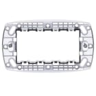 ABB - Supporto 4 moduli per scatola rettangolare (distanza centrale 108 mm) 1 gang Silver - Chiara con viti.