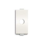 ABB - Copertura bianca per interruttore/pulsante senza stampa, con foro per uscita cavo ø 12,5mm - Chiara, 1 modulo. 2CSK1606CH