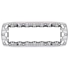 ABB - 7-module support for rectangular box (center distance 100 mm) 1 gang Silver - Chiara con viti