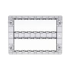 ABB - Supporto 7+7 moduli con viti, 2 gang Silver - Chiara.