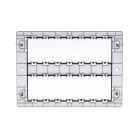 ABB - Supporto 7+7 moduli con viti, 2 gang Silver - Chiara.