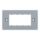 ABB - Placca autoportante 4 posti ardesia RAL7021, 1 gang grigio - Chiara.