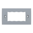 ABB - Placca autoportante 4 posti ardesia RAL7021, 1 gang grigio - Chiara. 2CSK1643CH