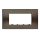 ABB - Placca autoportante, 4 moduli, marrone RAL8014 1 gang - Chiara. 2CSK1644CH