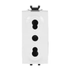 ABB - Presa bivalente 2P+T, 10/16A, P17/P11 antibattente Chiara. 2CSK229922R1103