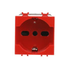 ABB - Presa 2P+E, 16A, P30/P17 rosso antibatterico; 2CSK1110CHB - Chiara Biv. 2CSK229932R1110