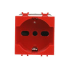 ABB - Presa 2P+E, 16A, P30/P17 rosso antibatterico; 2CSK1110CHB - Chiara Biv.