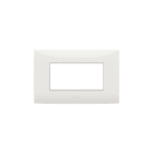 ABB - Placca 7 moduli bianco antibatterico Chiara.