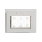 ABB - IP55 frame for flush mounting, 3 modules, WHITE with Hinged Lid 3 gang White - Chiara PLACCA MONTAGGIO A INCASSO IP55, 3 MOD