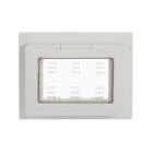 ABB - IP55 frame for flush mounting, 3 modules, WHITE with Hinged Lid 3 gang White - Chiara PLACCA MONTAGGIO A INCASSO IP55, 3 MOD