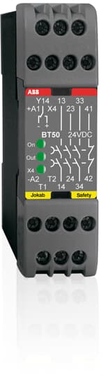 ABB - BT50 24DC Safety relay for enhanced electrical safety and reliability in industrial applications.