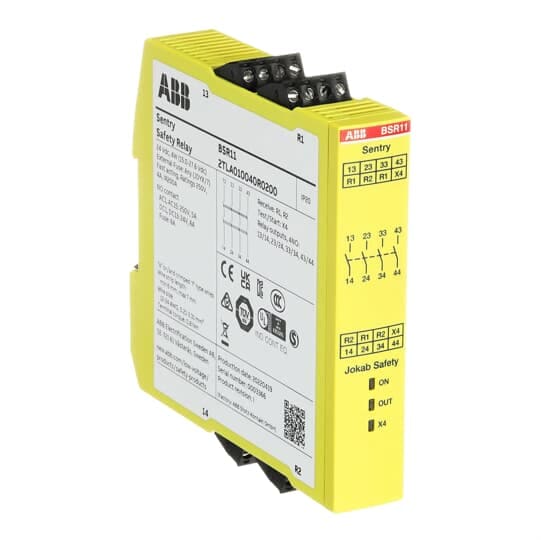 ABB - Sentry BSR11 Safety relay 24VDC - protezione affidabile per sistemi elettrici critici.