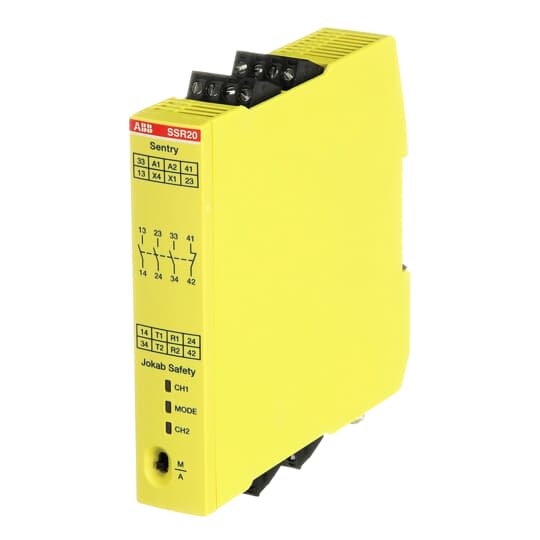ABB - Sentry SSR20 Safety relay 24VDC - protezione affidabile per impianti elettrici. 2TLA010051R0000