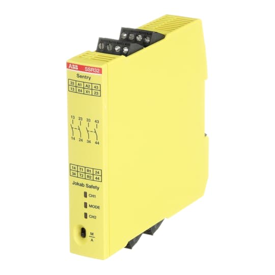 ABB - Sentry SSR32 Safety relay 24VDC - protezione affidabile per sistemi di controllo elettrico.