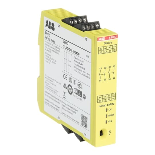 ABB - Sentry SSR42 Safety relay 24VDC - protezione affidabile per sistemi elettrici critici.