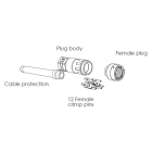 ABB - Connettore femmina per montaggio cavo JSHK0 a 12 poli per JSHD4.