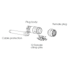 ABB - Connettore femmina per montaggio cavo JSHK0 a 12 poli per JSHD4.