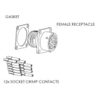 ABB - Connettore femmina per montaggio in cabinet per plug chassis femmina JSHK1-A.