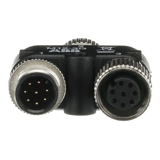 ABB - M12-3G Y-connector for cascade connection of Adam OSSD M12-8 safety sensor with M12-8 cables.