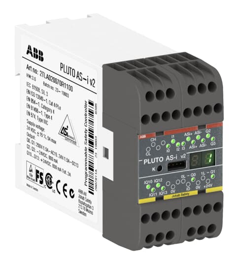 ABB - Pluto AS-i v2 PLC di sicurezza bus AS-i programmabile.