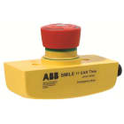 ABB - Emergency stop button for back side panel mounting with adapter to DYNlink, one M12-5 connector, and SMILE 11 EAR TINA TYPE ABB.