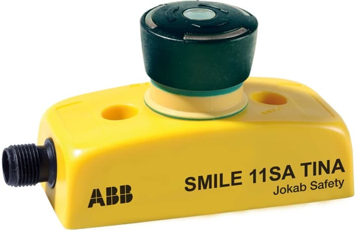 ABB - Safety stop button with adapter to DYNlink, M12-5 connector for SMILE 11 SA TINA TYPE ABB. 2TLA030050R0500