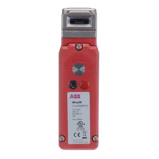 ABB - Process lock with plastic body and stainless steel head, 1800N holding force, MKEY9M 24VDC power to lock.