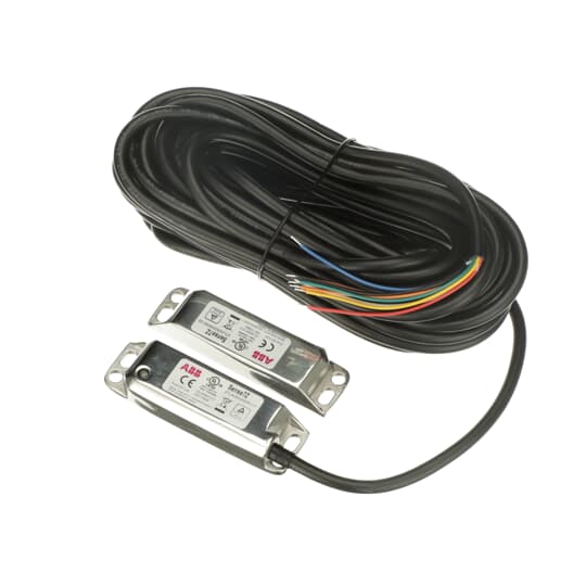 ABB - Non contact safety switch in stainless steel with 10m cable SENSE7Z, SS 10M CABLE, 2NC/1NO, LED.
