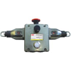 ABB - Pull wire emergency stop switch double, 4NC+4NO, M20, ESTOP and LED, stainless steel, LINESTRONG3DZ.