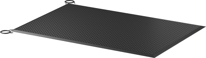 ABB - Safety mat ASK-1T4.4-NP with cast-in ramp edge trim, 1000x1500mm dimensions.