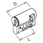 ABB - Serratura + Chiave Profile Half Cylinder Lock 1242-E V1242-E.