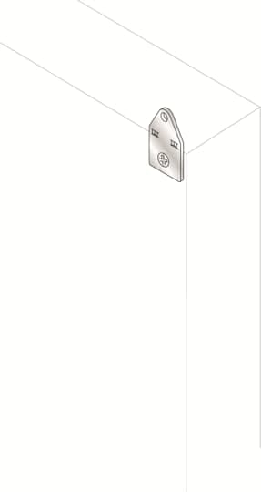 ABB - N.4 wall fixing brackets in acciaio inox per fissaggio parete.