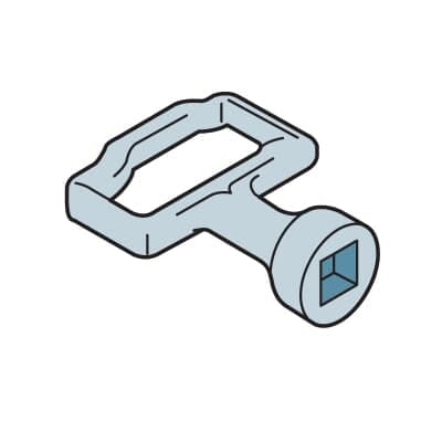 ABB - Chiave per inserto quadrato 7mm.